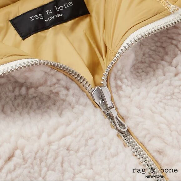 Rag & Bone **NWT** Sherpa Tactic Hooded Fleece Jacket in Natural - Picture 8 of 14